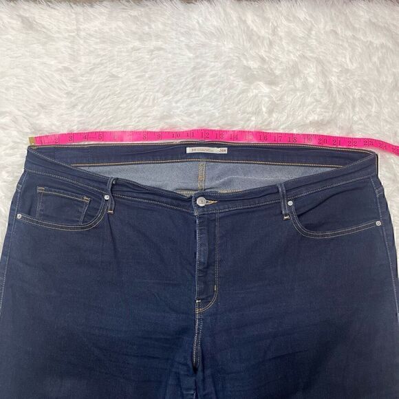 Levis 311 Shaping Skinny Mid Rise Stretch Dark Blue Jeans Size 24W - Picture 5 of 9